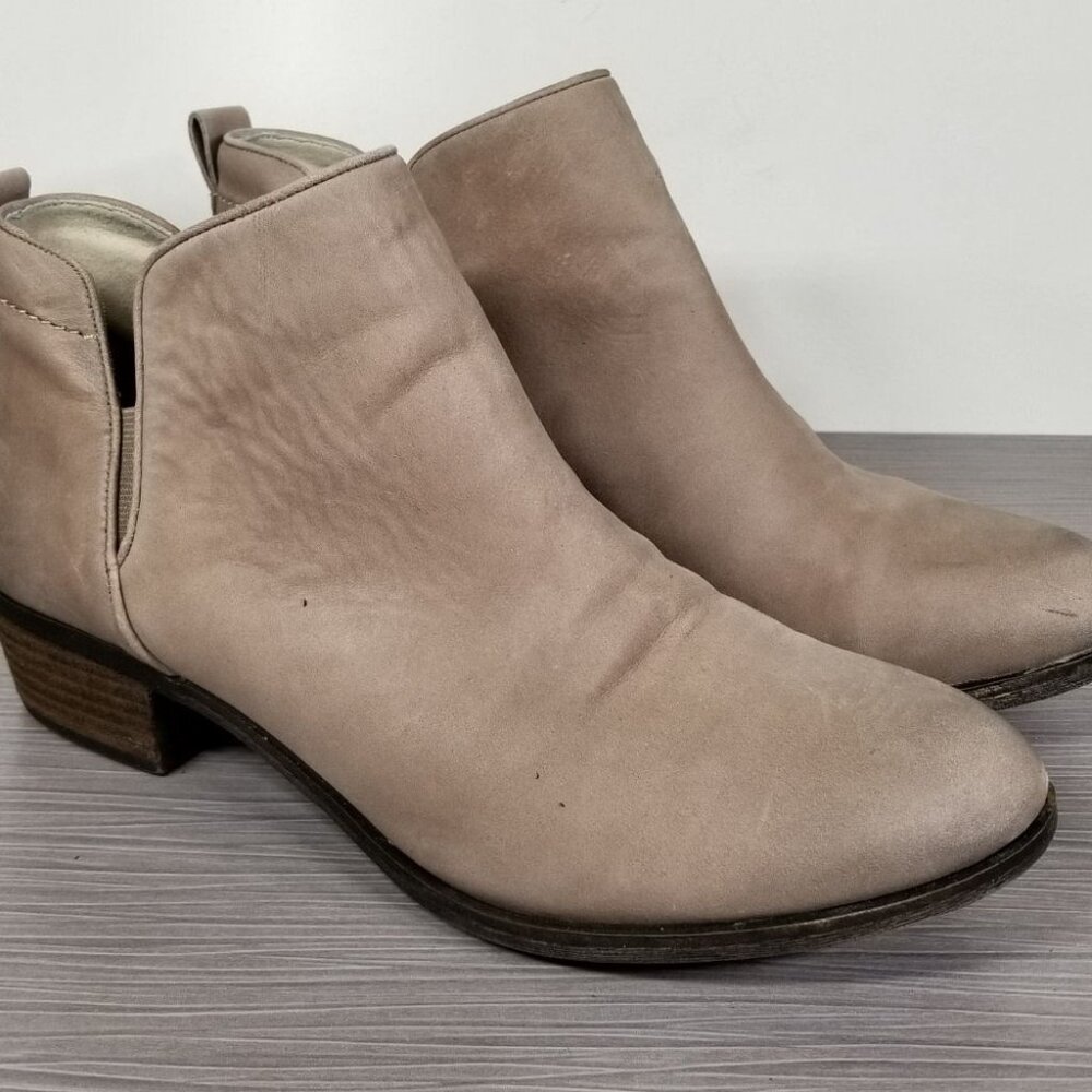 BP. Francine Split Shaft Bootie, Taupe Leather, Womens Size 9